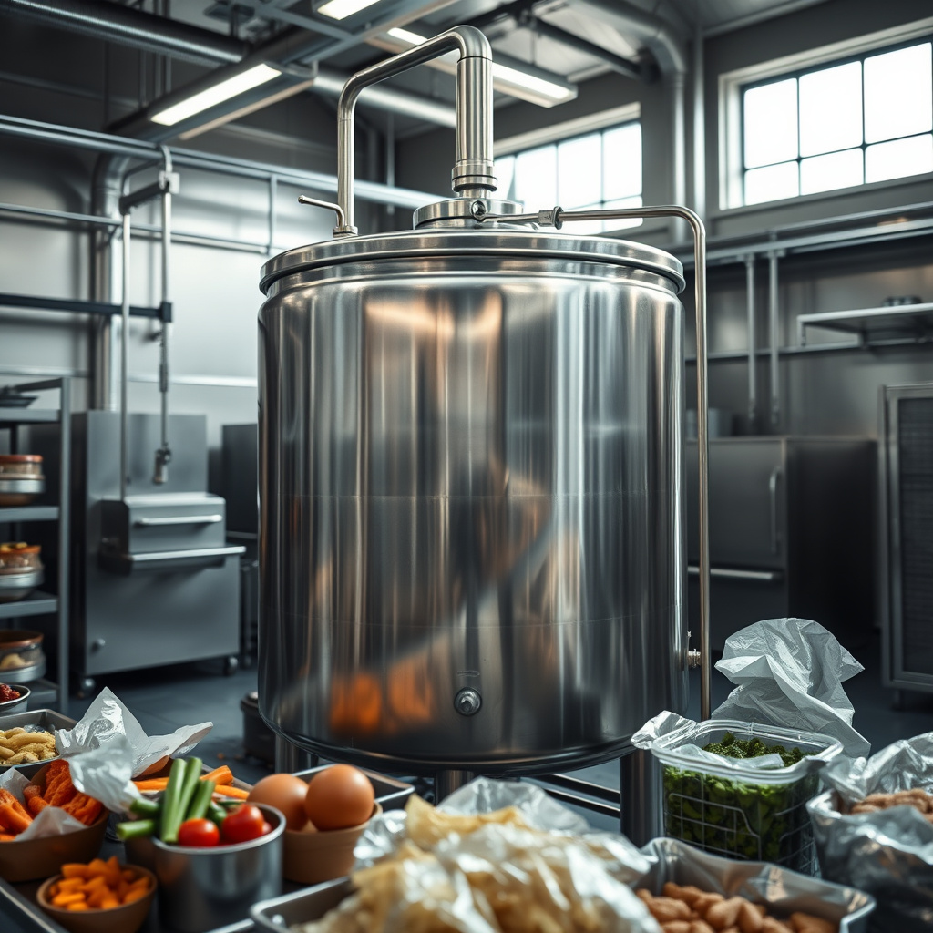 Imagem sobre tanque de armazenagem inox
