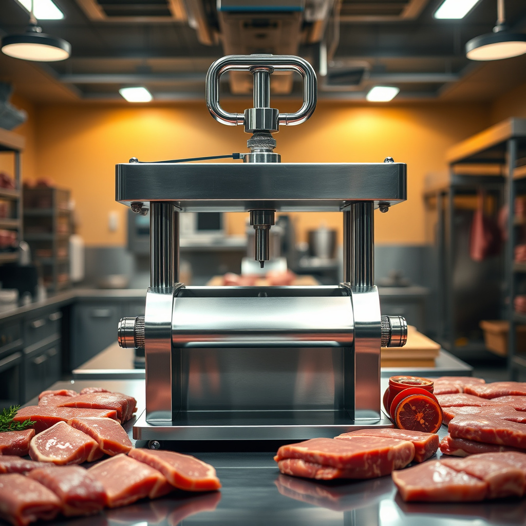 Imagem sobre prensa para carne