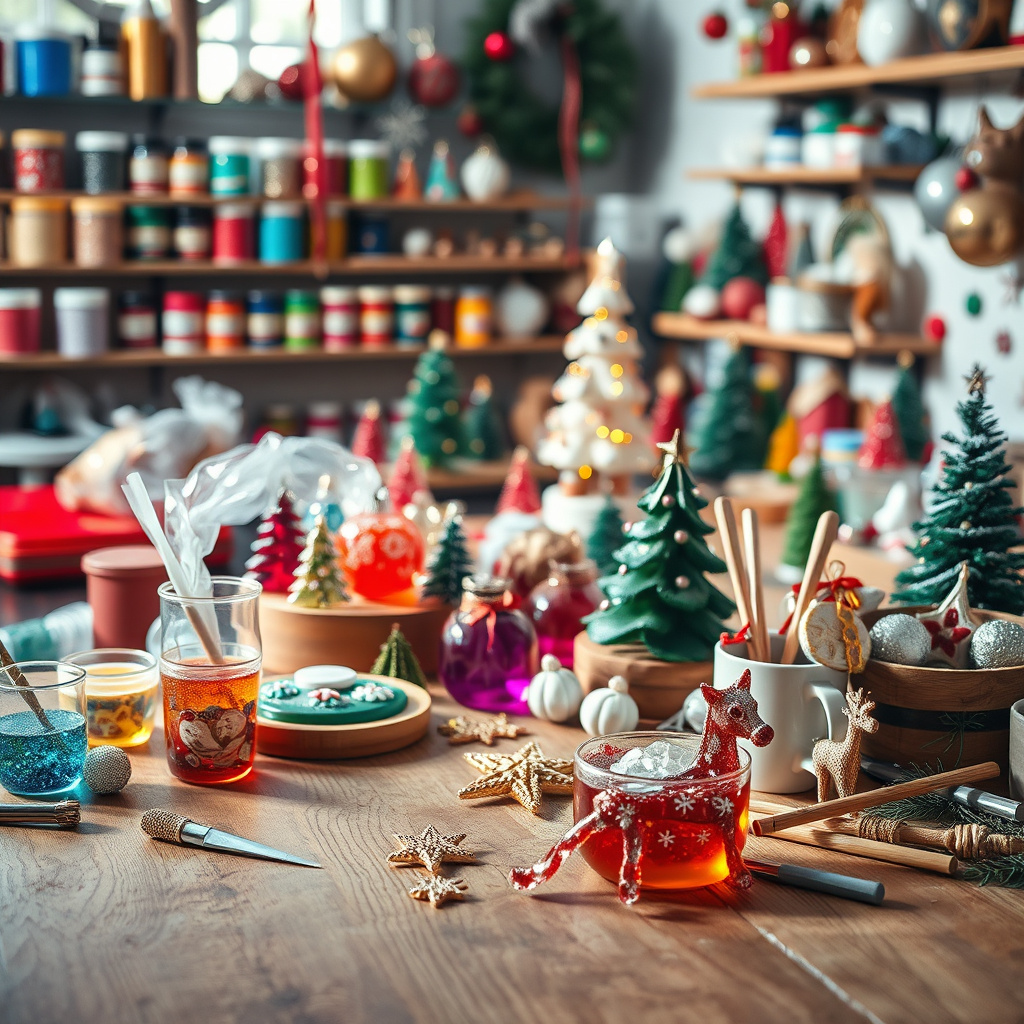 Imagem sobre como fazer arte em resina para o natal