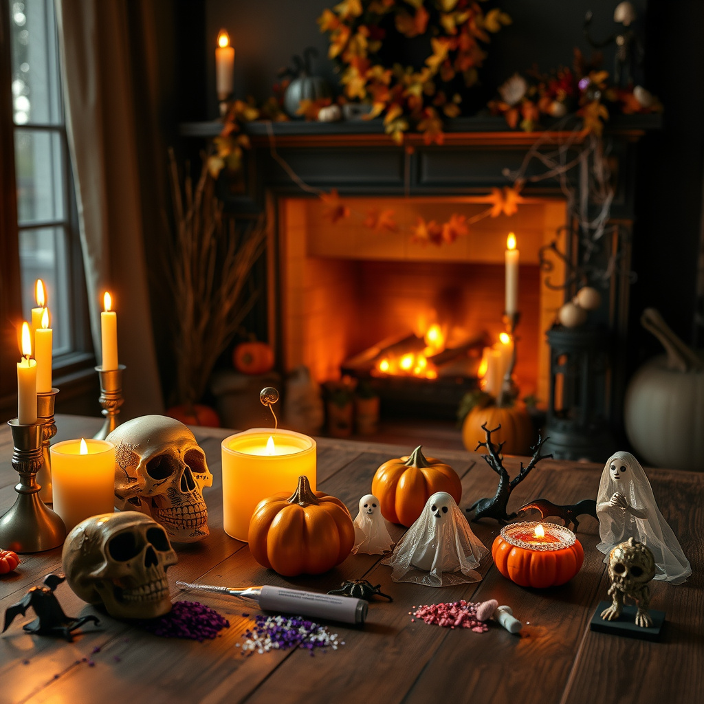 Imagem sobre arte em resina para decoração de halloween