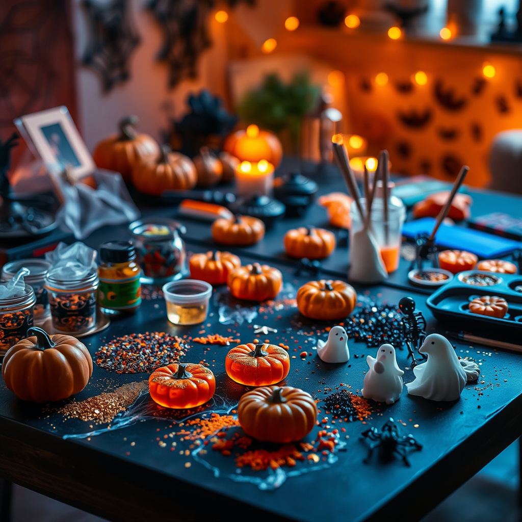 Imagem sobre como fazer arte em resina para o halloween