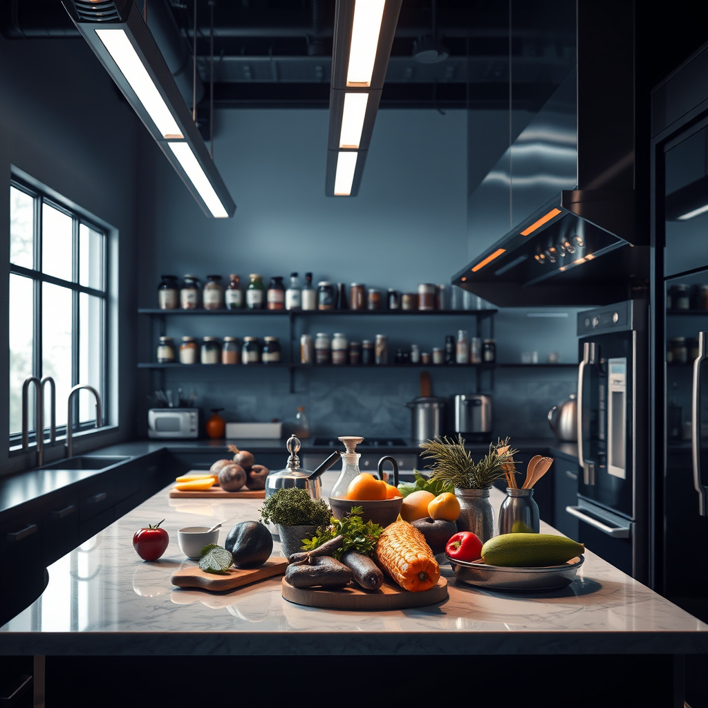 Imagem sobre dark kitchen