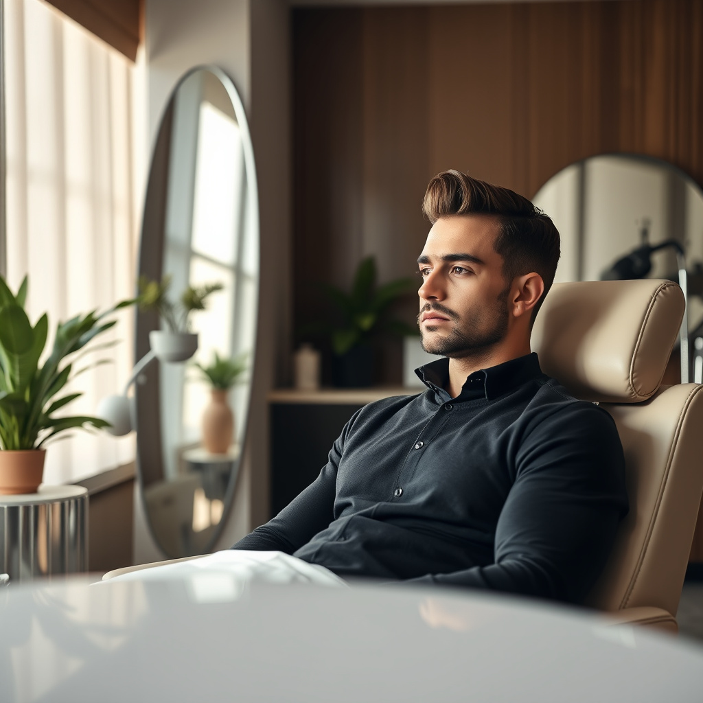 Imagem sobre Preenchimento Facial para Homens: Masculinização e Definição.