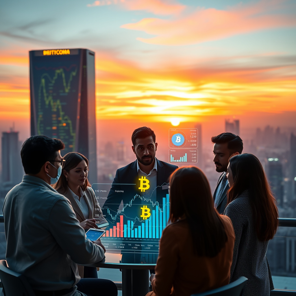Imagem sobre tendências de mercado Bitcoin Real com IA