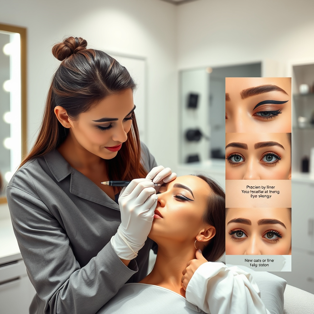 Imagem sobre eyeliner tattooing options available