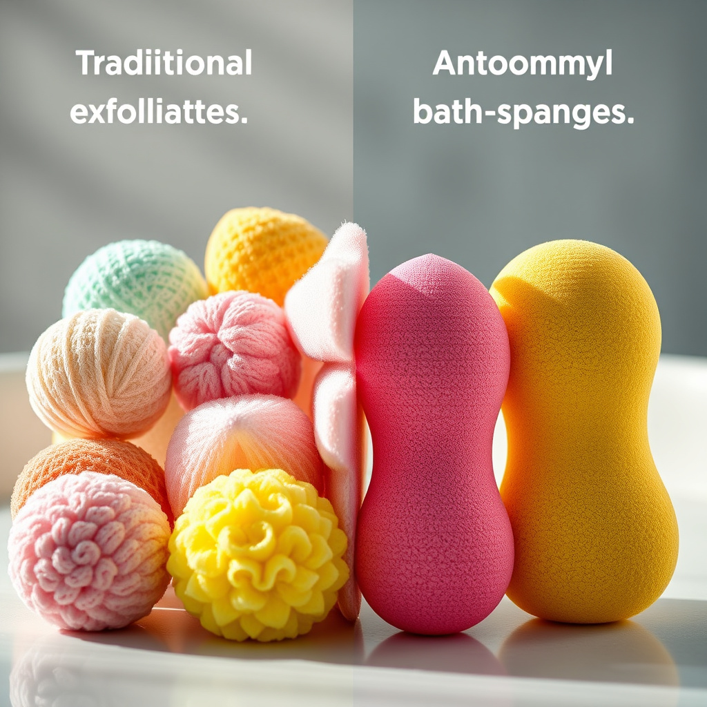 Imagem sobre Diferenças entre esponjas de banho esfoliantes tradicionais e anatômicas