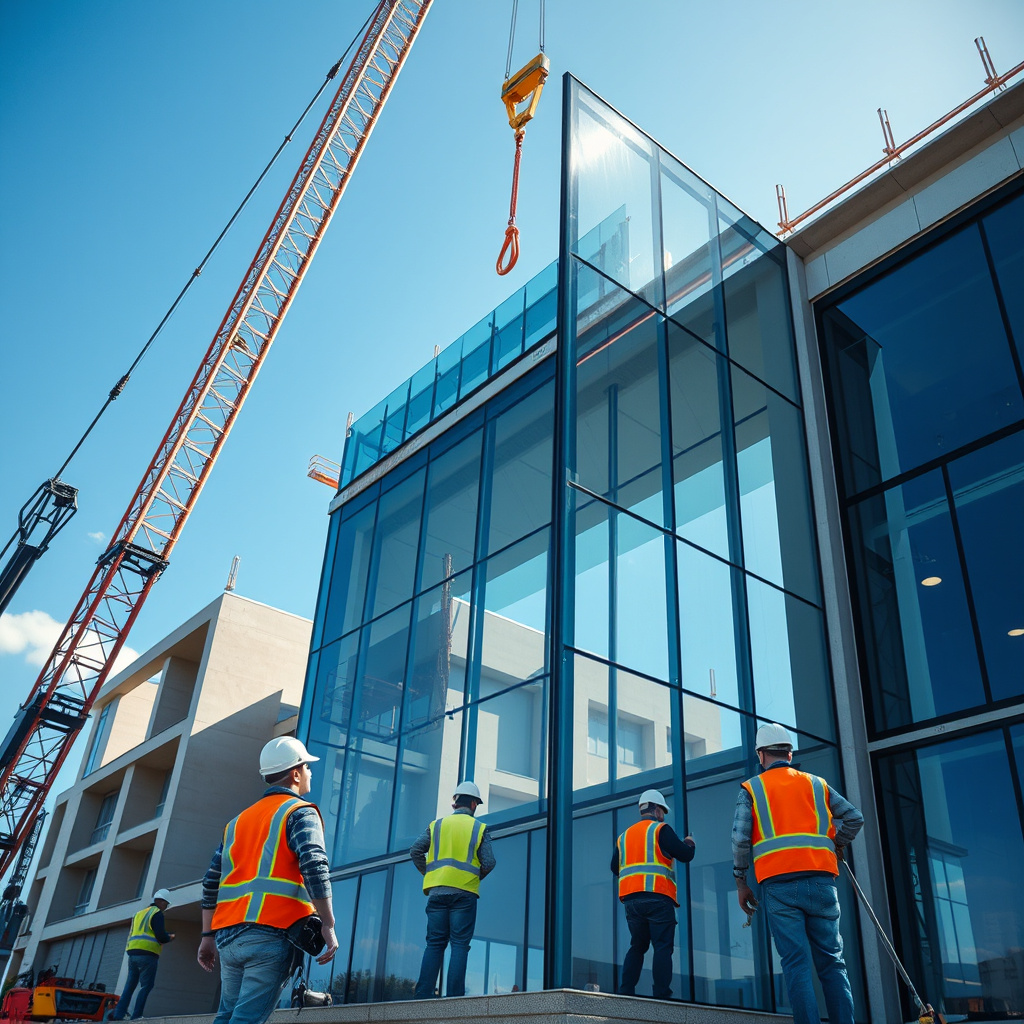 Imagem sobre estrutura de vidro para obras residenciais