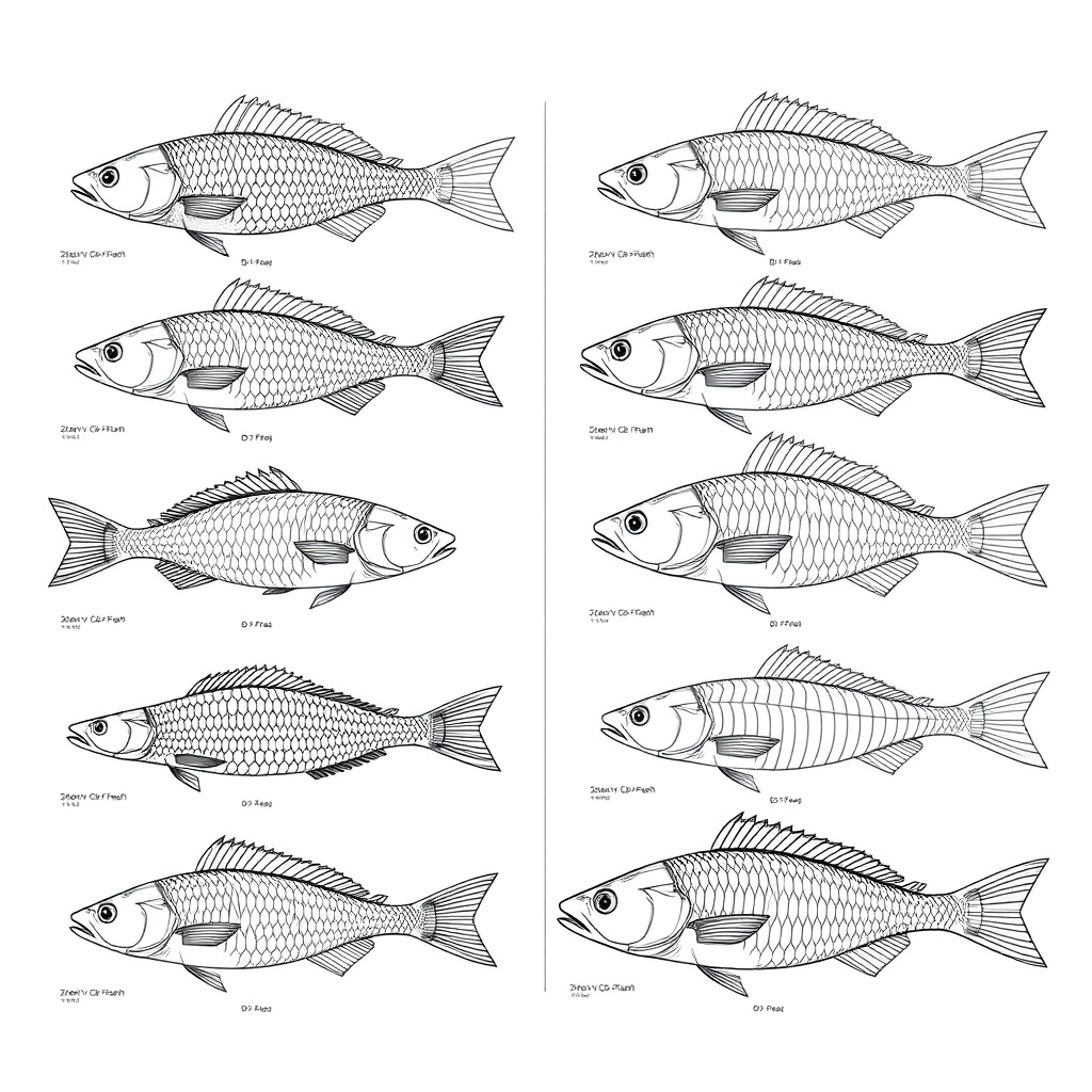 Imagem sobre qual espessura de linha usar para cada tipo de peixe