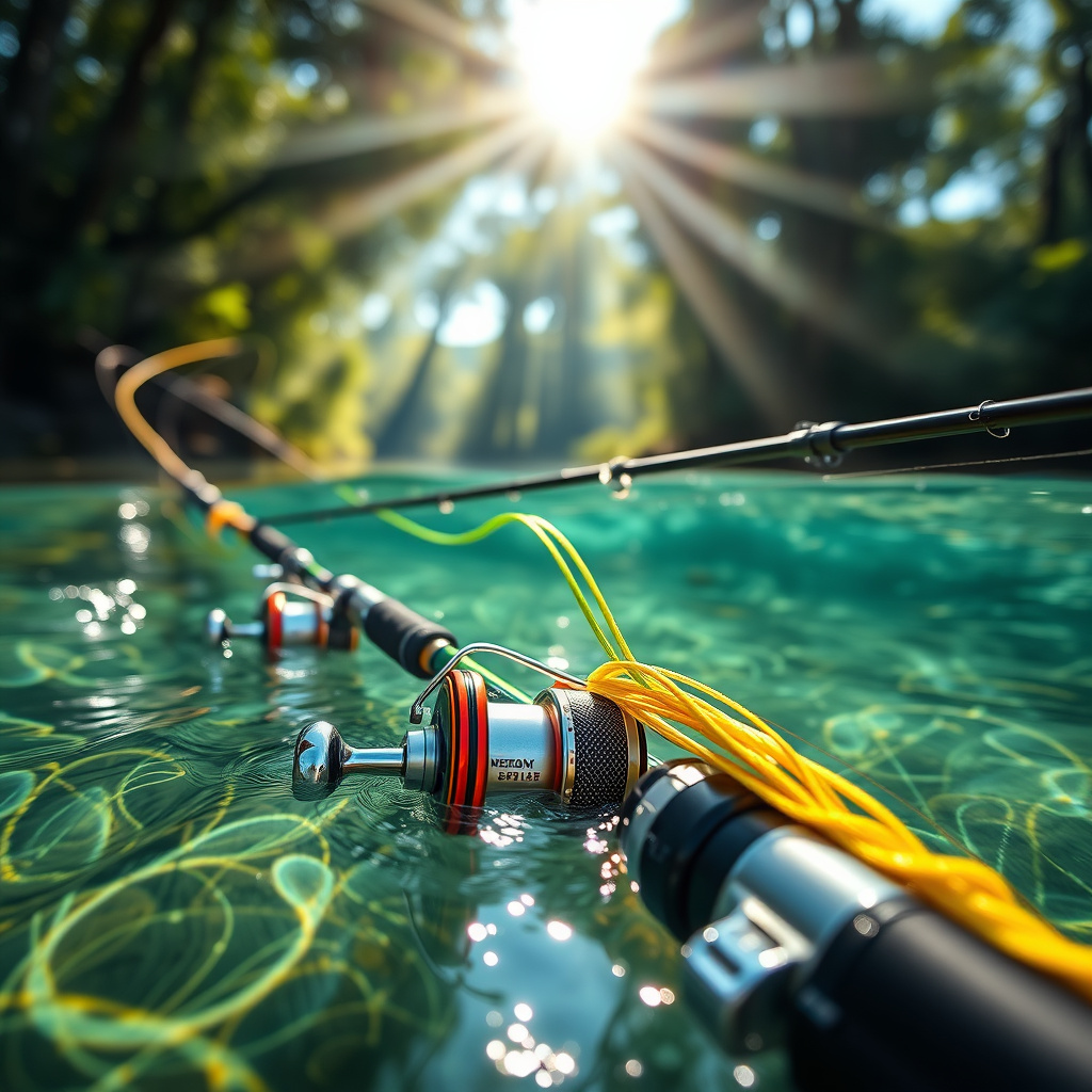 Imagem sobre qual cor de linha usar para pesca de tucunaré em águas claras