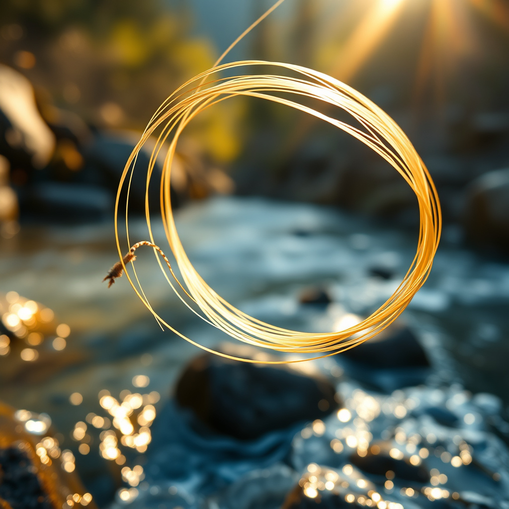 Imagem sobre linha específica para pesca com fly