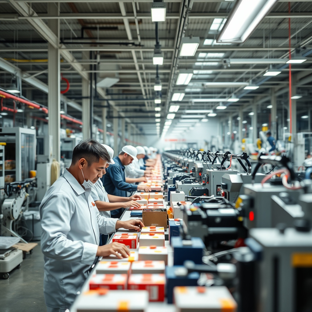Imagem sobre produtividade em linha de produção