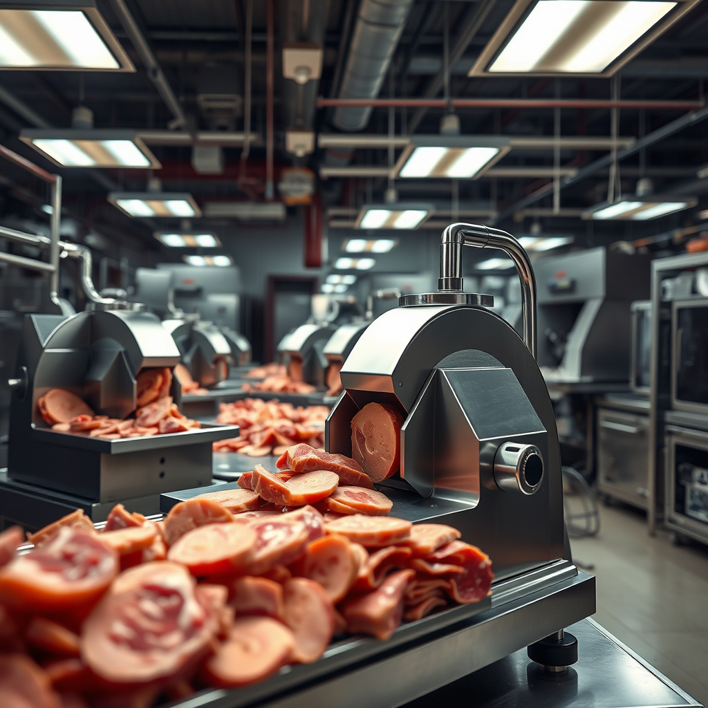 Imagem sobre cortadoras de carne para produção em massa