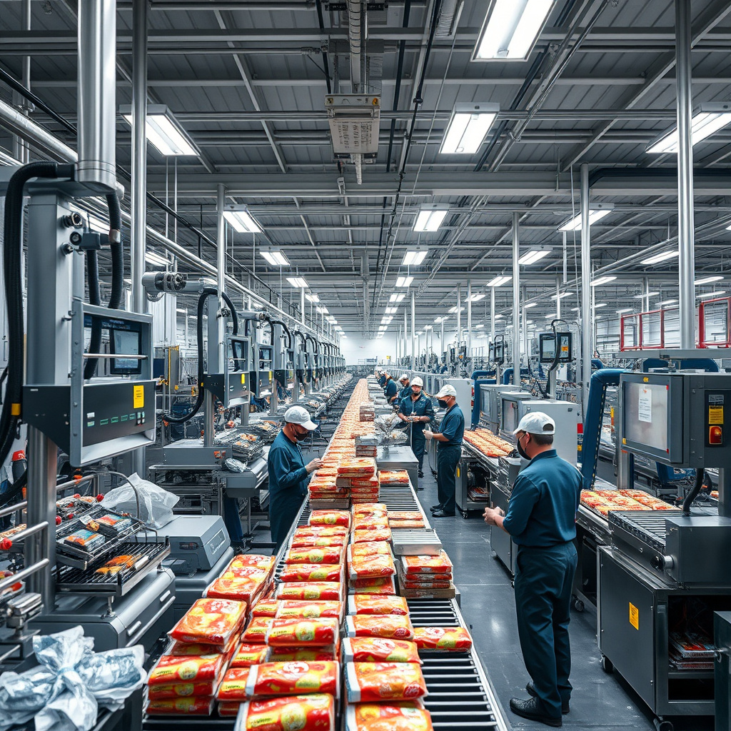 Imagem sobre produtividade na fabricação de alimentos industrializados