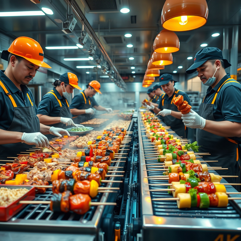 Descubra as Melhores Linhas de Produção para Espetinhos Imagem sobre linhas de produção para espetinhos