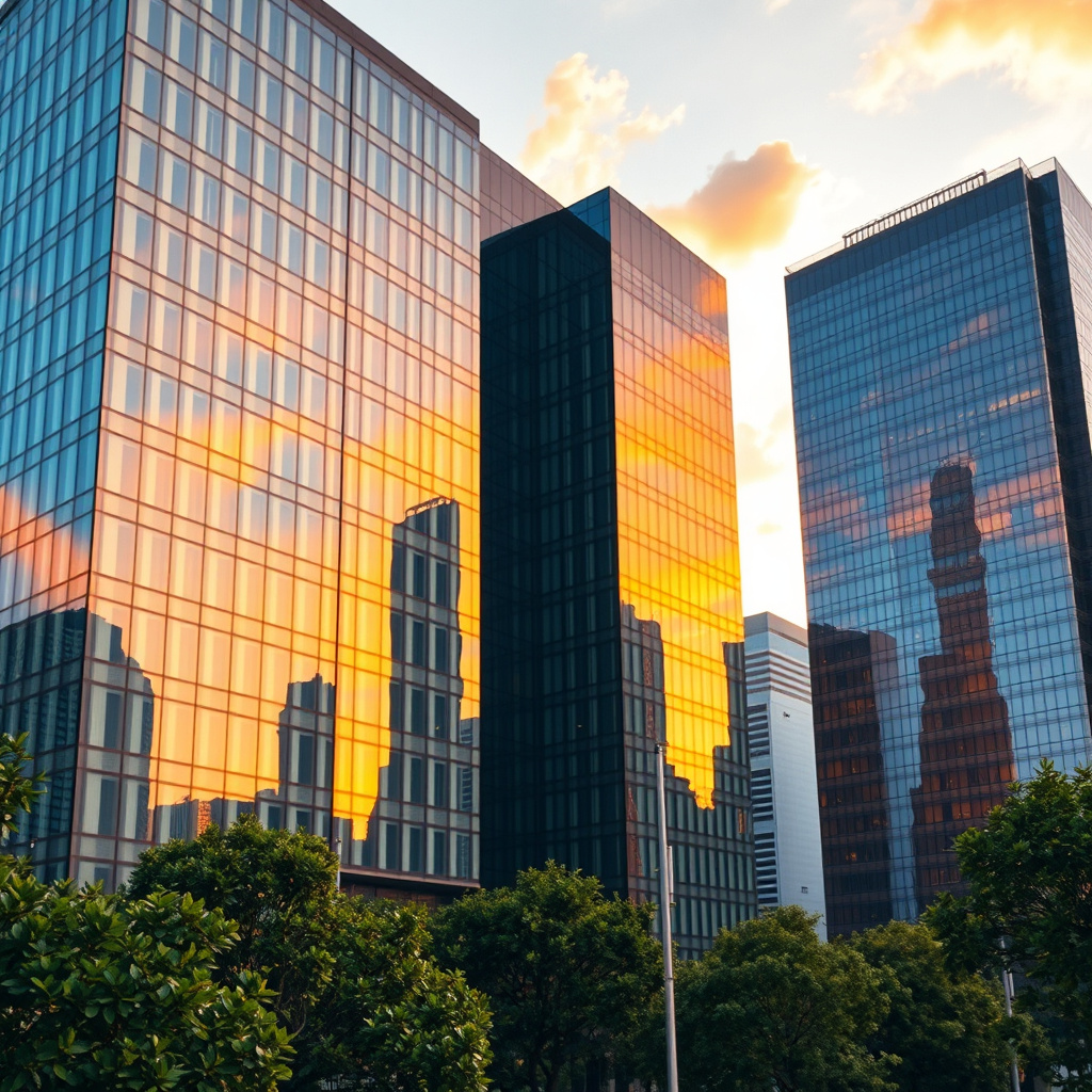 Imagem sobre fachadas envidraçadas para prédios corporativos