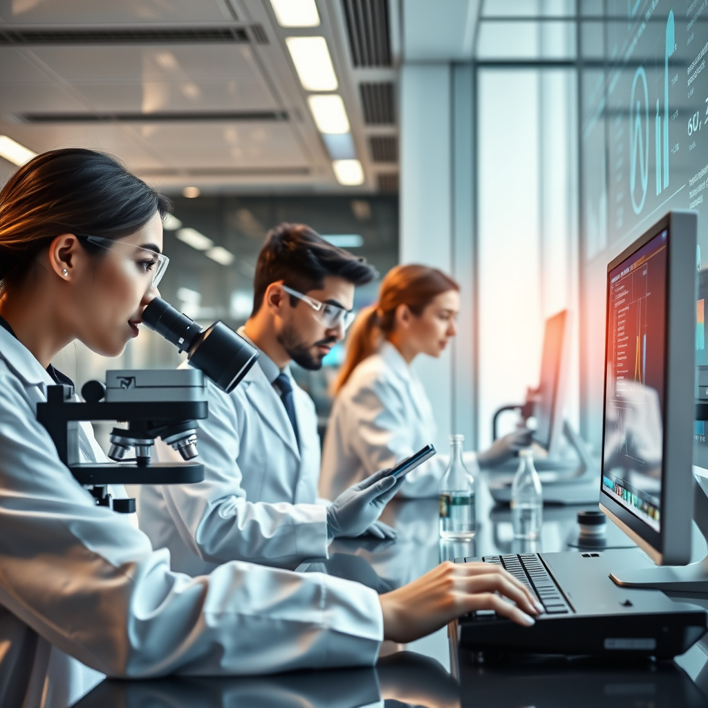 Imagem sobre resultados laboratoriais rápidos com IA