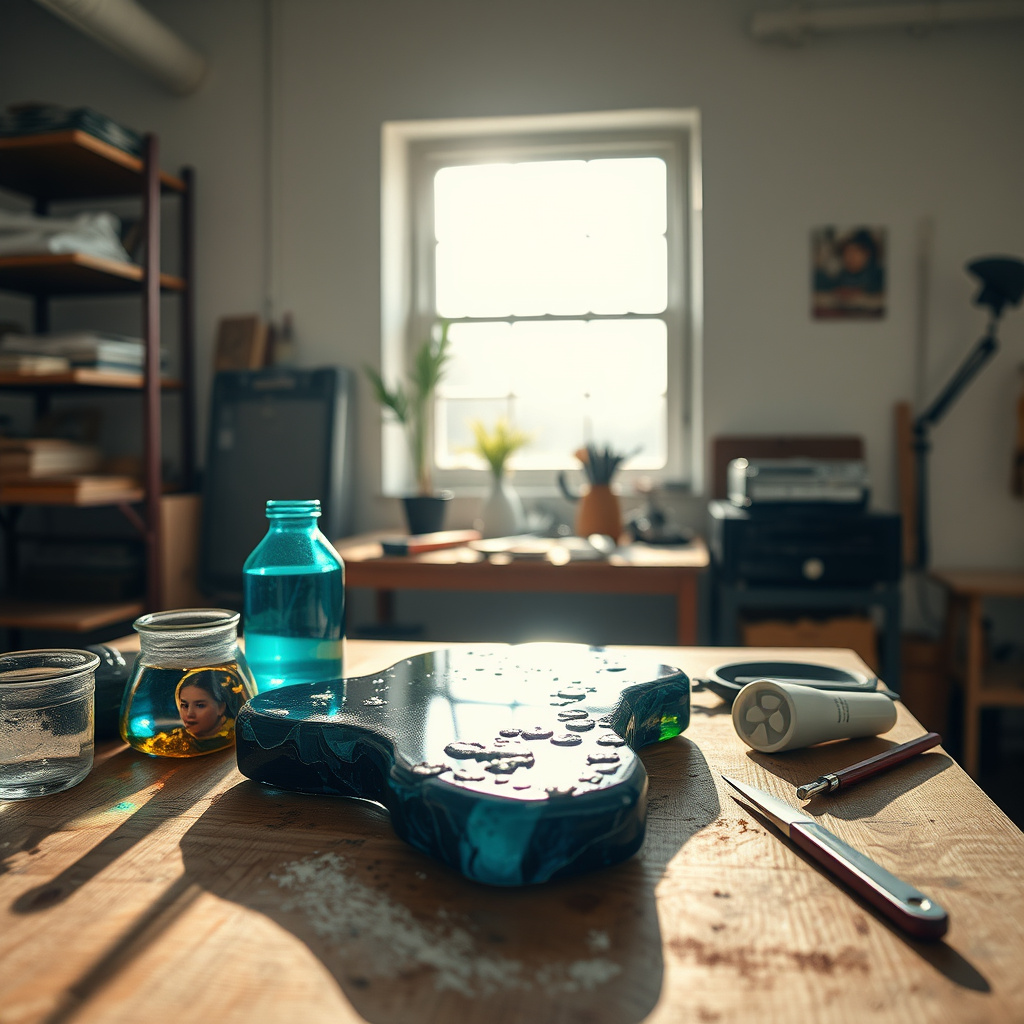 Como Usar Resina Epóxi em Projetos Artísticos: Guia Completo para Iniciantes Imagem sobre como usar resina epóxi em projetos artísticos