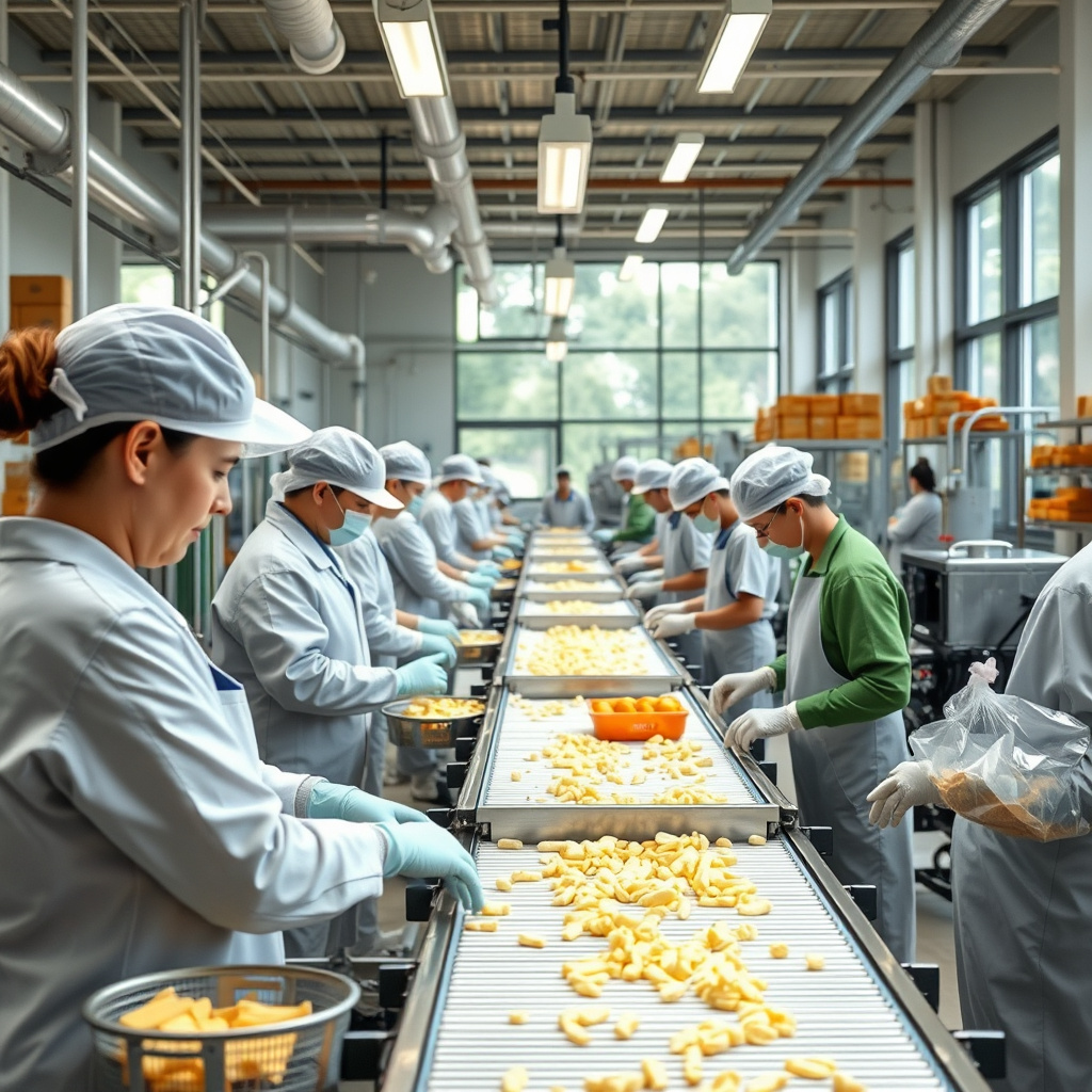 Como Aumentar a Produtividade em Linhas de Produção de Alimentos Imagem sobre produtividade em linhas de produção de alimentos