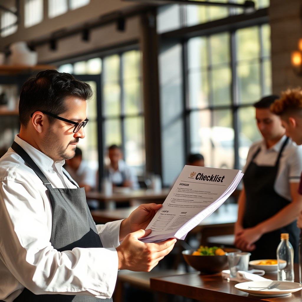 Imagem sobre checklist para operação diária de restaurantes