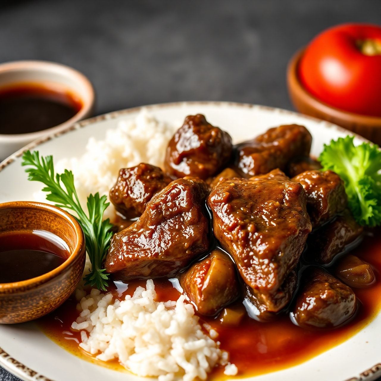 Imagem sobre carne de panela com molho shoyu