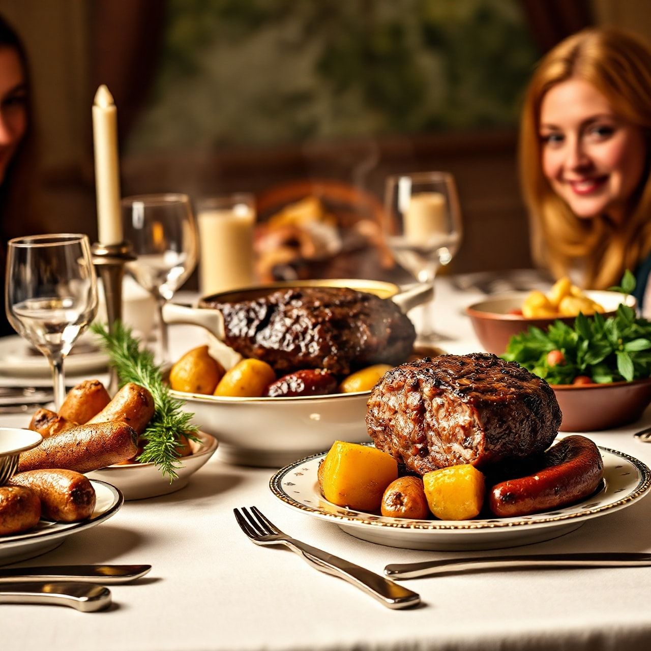 Imagem sobre carne de panela com batata e calabresa