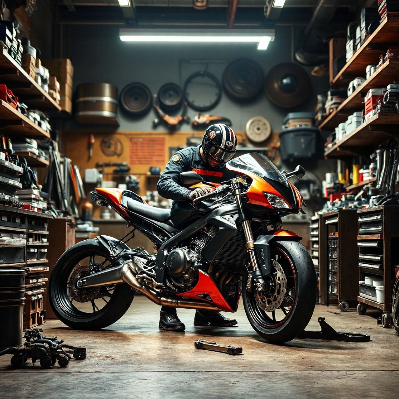 Imagem sobre peças para motos de competição